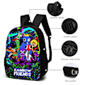 Miniatyrbild 3 av 4: Roblox Rainbow Friends 3d- printed skolväska Set Barn Studenter Skolryggsäck Lunchväska Case Present C