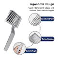 Miniatyrbild 5 av 5: Barberfade kammar, böjd positioneringskam, hårklippskam, hårklippskam med gradientdesign null none