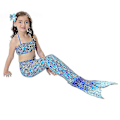 Miniatyrbild 3 av 5: Barn Flickor Mermaid Tail Bikini Set Badkläder Baddräkt Simdräkt_y Dark Blue 4-5 Years