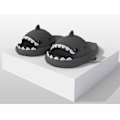 Miniatyrbild 3 av 3: Shark Tofflor Halkfria duschtofflor Badrumstofflor Mjuka sommarsandaler Kompatibla flickor och pojkar Nytt Z black 40 41