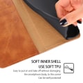 Miniatyrbild 4 av 5: For Honor 90 Lite 5g / X50i 5g triangelsömnadslinje Anti- case Pu läder cover Brown