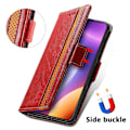 Miniatyrbild 4 av 5: Caseneo 002 Series Phone case För Xiaomi Redmi Note 12 Turbo / Poco F5 5g, Splicing Pu Leather Rfid Blocking Stand Cover Red