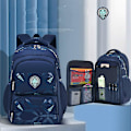 Miniatyrbild 2 av 5: Vattentät barn skolväskor flickor pojkar barn ryggsäck grundskola ryggsäckar ortopedisk ryggsäck skolväska mochila infantil Large black