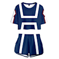 Miniatyrbild 4 av 4: 2 Piece My Hero Academia Anime Outfits för kvinnor Crop Top och korta byxor set 2XL D