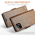 Miniatyrbild 5 av 5: Caseme 023 Series Case För Xiaomi Mi 11 Lite 4g / 5g / 11 Lite 5g Ne , Pu Läder Litchi Texture Stand Rfid Blocking Phone Cover Brown