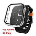 Miniatyrbild 2 av 5: För Xplora X6 Play Full Edge-screen Protector Watch Bumper-shell Dammtät cover Lemon green