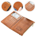 Miniatyrbild 3 av 4: Pu Pass Cover Skyddskort Plånbok Passplånbok Light Brown 17X11CM