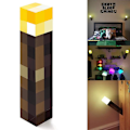 Miniatyrbild 1 av 5: Minecraft Game Torch Lamp Led Nattljus Uppladdningsbar Hem Sovrum Dekoration Present null none