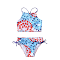 Miniatyrbild 1 av 4: Barn Flickor Blommiga tankbyxor Bikini Set Baddräkt Strandbadkläder Sommarbaddräkt C 11-12 Years