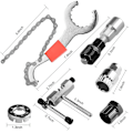 Miniatyrbild 2 av 4: Cykelreparationsverktyg 6 st Kit Vevkedjeklippare Extraktorfäste Frihjulsavdragare Utomhus null none