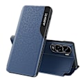 Miniatyrbild 1 av 5: For Honor 90 Lite 5g/x50i 5g View Window Phone case Pu Läder Stötsäkert Stand Cover Sapphire