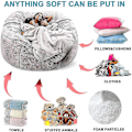 Miniatyrbild 4 av 5: Lazy Sofa Bean Bag konstgjord päls Bean Bag (endast bönor) light gray 135 x 65cm