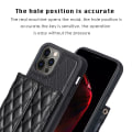 Miniatyrbild 4 av 5: Bf23-stil för Iphone 12/12 Pro -kortplatser Cover Pu-läderbelagd Tpu Kickstand- case Black