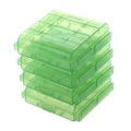 Miniatyrbild 1 av 5: Paket med 4 st Aa / Aaa Batteriförvaring Hårt case Box-grön null none