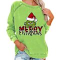 Miniatyrbild 1 av 2: Kvinnor Jul The Grinch Print Långärmad Sweatshirt Xmas Pullover Tunika Toppar A M