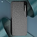 Miniatyrbild 3 av 5: For Honor 90 Lite 5g/x50i 5g View Window Phone case Pu Läder Stötsäkert Stand Cover Orange