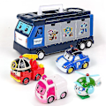 Miniatyrbild 1 av 2: Poli Robocar Robot Transformering Robot Brandbil Trafikräddningsteam Set Festlig födelsedagspresent 5 Pcs