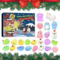 Miniatyrbild 1 av 5: Adventskalender 2022 Julnedräkningskalenderleksak 24st olika söta Mochi-djur Squishy leksaker för barn null none