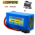 Miniatyrbild 2 av 2: 24v 30ah 7s3p 18650 Li-ion batteripaket 29,4v 30000mah elcykel Moped/el/li-ion batteripaket + 2a Cha 35AhX1 Chargerx1