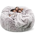 Miniatyrbild 1 av 5: Lazy Sofa Bean Bag konstgjord päls Bean Bag (endast bönor) snow coffee 135 x 65cm