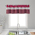Miniatyrbild 4 av 5: Köksgardiner Dekor Fönstergardin Lyx Cafe Valance Topper Draperier Wine Red 74cmx61cm