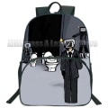 Miniatyrbild 1 av 4: Skibidi Toalettskolväska Högtalare Kamera Man Tecknad Anime Ryggsäck Videokamera Mochila för Barns Väskor för Flickor 30