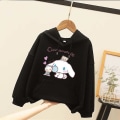 Miniatyrbild 1 av 5: Sanrioed Plysch Anime Cinnamoroll Melodi Tecknad Barntröja Kawaii Baby Boy Girl Sweatshirt Pullover Rock Barn Kläder Present 160 BM-114VFGHJ