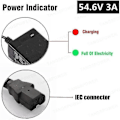 Miniatyrbild 1 av 5: 54,6v 3a litiumbatteriladdare Elcykelladdare Kompatibel 13s 48v Li-ion batteriladdare-b 3p plug Eu