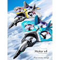 Miniatyrbild 3 av 5: V17 Rc 2,4g 4 Motor Fjärrkontroll Fighter Epp Foam Glider Flygplan för pojke Silver 1battery