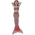 Miniatyrbild 1 av 5: Barn Flickor Mermaid Tail Bikini Set Badkläder Baddräkt Simdräkt Red 9-10 Years