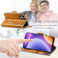 Miniatyrbild 5 av 5: Caseneo 002 Series Phone case För Xiaomi Redmi Note 12 Turbo / Poco F5 5g, Splicing Pu Leather Rfid Blocking Stand Cover Light Brown