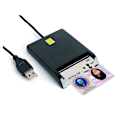 Miniatyrbild 4 av 5: Enkel smartkortsläsare för bankomatskattekort Cac-kort Bankkort ID-kort kompatibel med Windows OS Mac och Linux null none