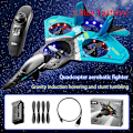Miniatyrbild 1 av 5: V17 Rc 2,4g 4 Motor Fjärrkontroll Fighter Epp Foam Glider Flygplan för pojke Blue 1battery