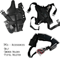 Miniatyrbild 3 av 4: MARVEL Barn Deadpool Cosplay Kostym Vuxna Bodysuit Jumpsuit med Tillbehör Huvudbonad Festkläder Klä Ut Kläder 140(Fit 130-140cm) Pistol Holster