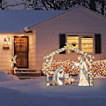 Miniatyrbild 2 av 3: Kongque - Upplyst julkrubba utomhus, julens heliga familjegårdsdekoration, julkrubba för jul utomhus, påskdekorationer Li null none