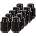 Miniatyrbild 1 av 5: White Knight 1707S-20AM Chrome M12x1,50 Bulge Acorn Lug Nut, 20 Count (Pack of 1) Black Chrome 20 Pack Lug Nut