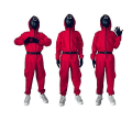 Miniatyrbild 2 av 3: Vuxen Kid Halloween Squid Game Cosplay Jumpsuit Cosplay Kostym Set XL square