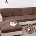 Miniatyrbild 2 av 4: Vattentät cover för vardagsrum Stretch jacquard sofföverdrag Billig sofföverdrag Delikat sofföverdrag för hem Hotell C 3RD(135-165cm) Deep coffe