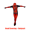 Miniatyrbild 1 av 4: MARVEL Barn Deadpool Cosplay Kostym Vuxna Bodysuit Jumpsuit med Tillbehör Huvudbonad Festkläder Klä Ut Kläder 130(Fit 120-130cm) 2pcs-317