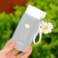 Miniatyrbild 2 av 2: Daisy Plast Cup, Anti-dropp vattenkopp utomhuskopp, 480 ml Creative Frosted vattenflaska style-3