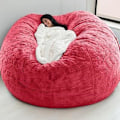 Miniatyrbild 1 av 5: Lazy Sofa Bean Bag konstgjord päls Bean Bag (endast bönor) red 135 x 65cm
