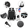Miniatyrbild 3 av 5: Nba A Ir Jor Dan No. 23 Ryggsäck Tonåring Pojkar Gymnasieelev Trend Stor kapacitet Skolväska Sport Basket Ryggsäck-i Black none