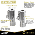Miniatyrbild 2 av 6: JACO Lightning S2-serien däckluftchuck - 1/4&#34; F-NPT | Open Flow (2-pack)