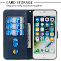Miniatyrbild 4 av 5: Case Kompatibel med Iphone 8 Plus/ Kompatibel med Iphone 7 Plus, premium Pu Läder Magnetisk stängning Kortplatser Kickstand Dragkedja Po null none