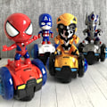 Miniatyrbild 2 av 2: Robotleksak Spiderman Figures Elbil, 360-snurr interaktiva leksaker med ljus och ljud Leksakspresent för barn Pojkar Flickor C