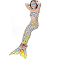 Miniatyrbild 1 av 4: Barn Flickor Mermaid Tail Bikini Set Badkläder Baddräkt Simdräkt Hög kvalitet A Orange 110