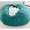 Miniatyrbild 1 av 5: Lazy Sofa Bean Bag konstgjord päls Bean Bag (endast bönor) green 135 x 65cm