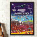 Miniatyrbild 1 av 4: minecraft spel perifer affisch dekoration dekorativ gobeläng 30*40cm 12*16inches