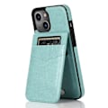 Miniatyrbild 3 av 5: Telefon Kickstand Case För Iphone 14 Plus, Korthållare Pu Läder + Tpu Cover Mint Green
