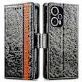 Miniatyrbild 1 av 5: Caseneo 002 Series Phone case För Xiaomi Redmi Note 12 Turbo / Poco F5 5g, Splicing Pu Leather Rfid Blocking Stand Cover Black